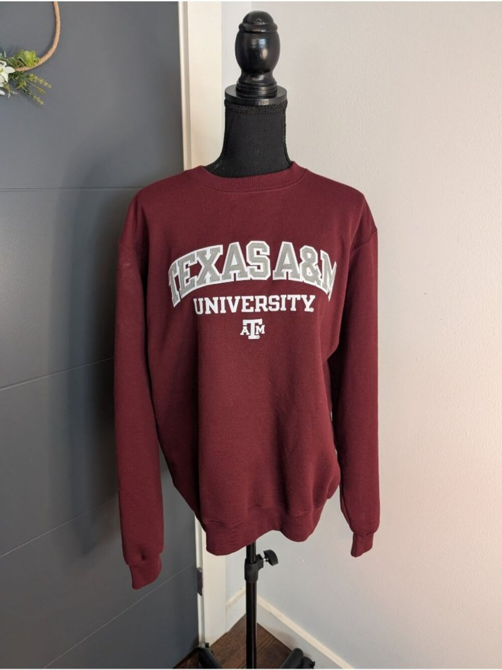 Champion Eco Powerblend Crew Texas A&M Applique Crew Neck Sweatshirt - M